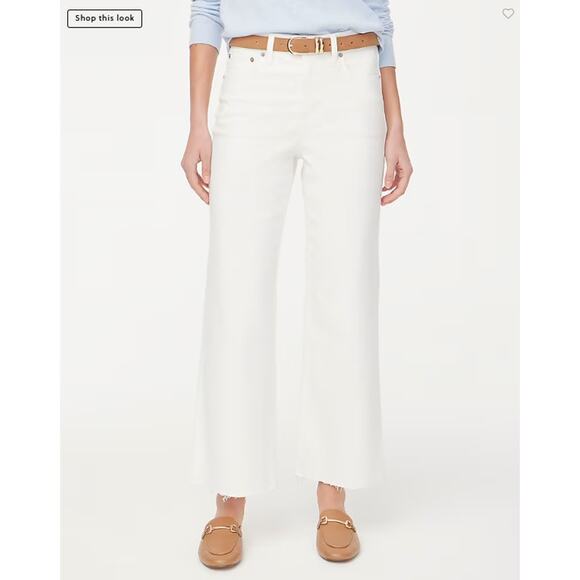J.Crew Denim - J.Crew Wide Leg Crop All-day Stretch in Seashell White - Size 25 New